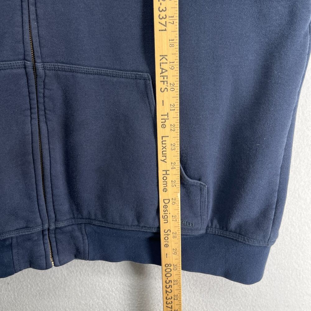 LL BEAN Hoodie Mens XLT Katahdin Iron Works Sweatshirt Fleece Lined Zip Up Blue - Picture 10 of 11